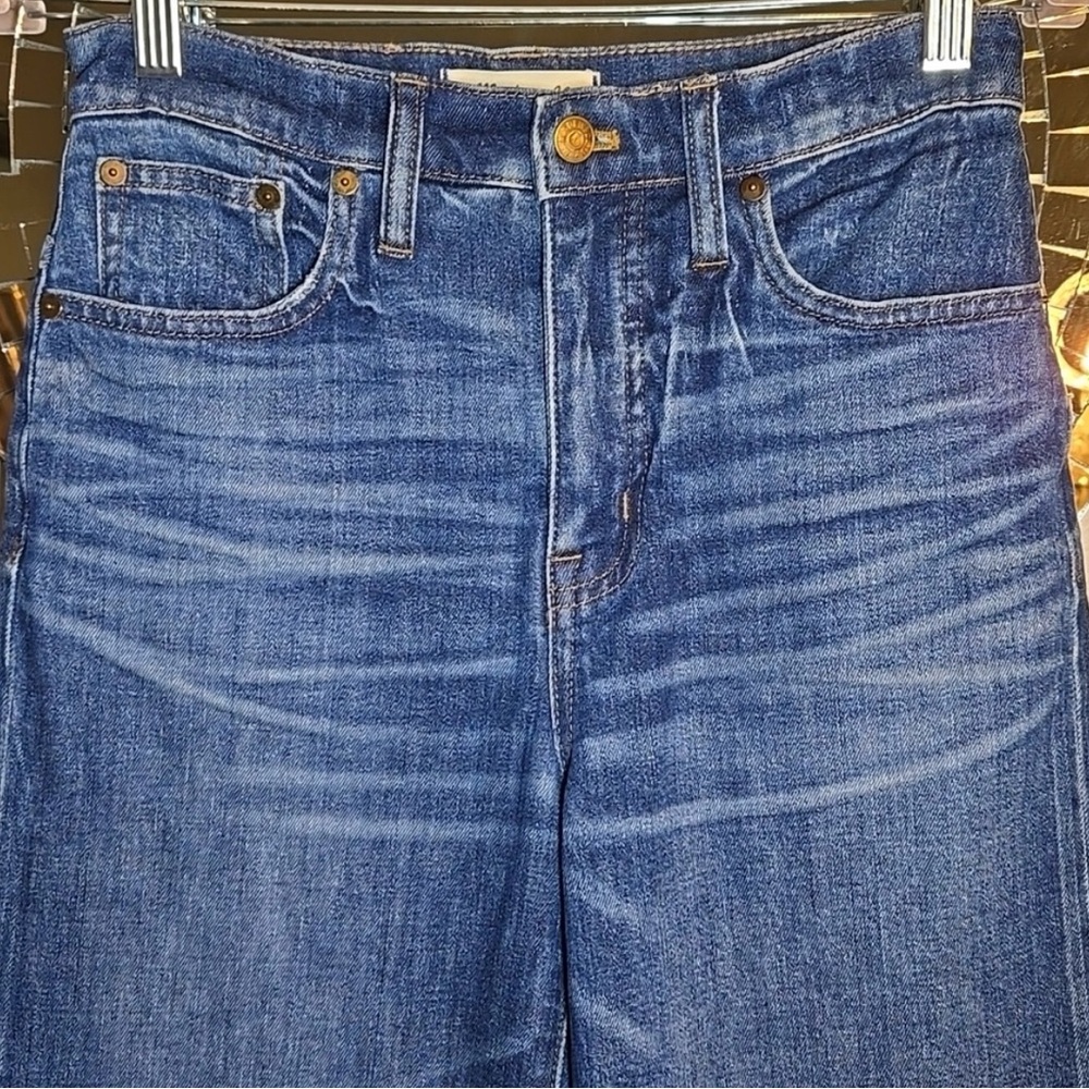Madewell Wide-leg Crop Classic Blue Denim Jeans Size 26